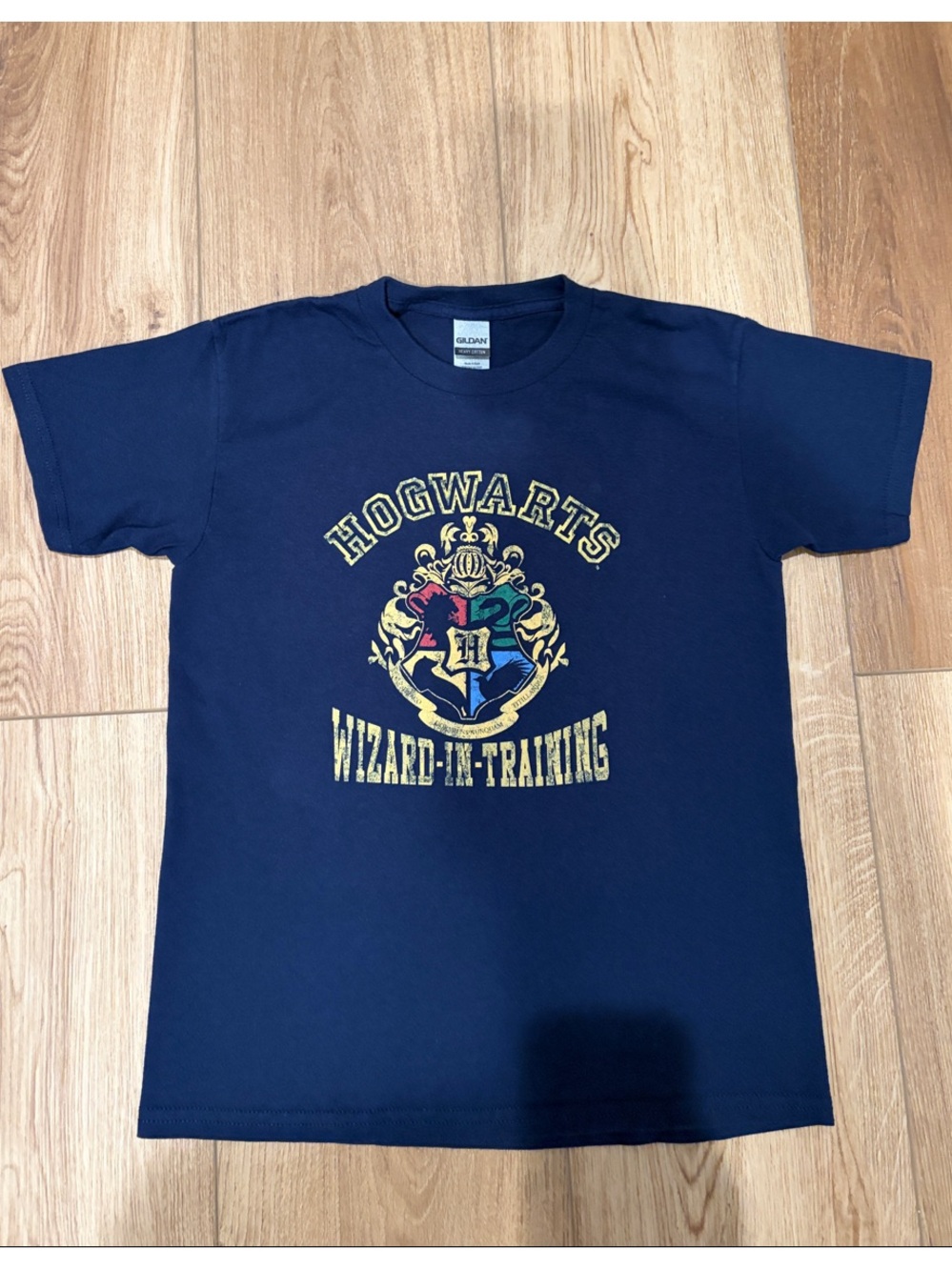 Gildan Navy Hogwarts Wizard-In-Training Kids Tee